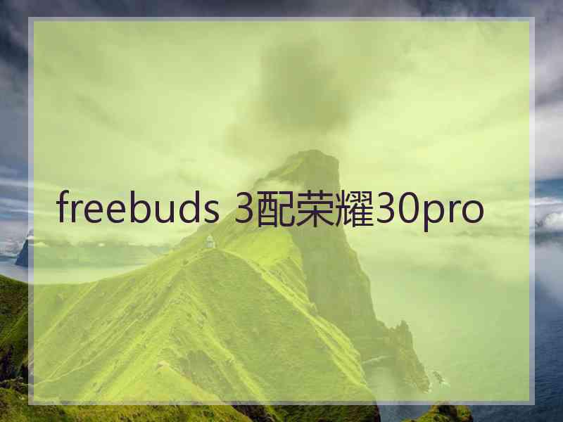 freebuds 3配荣耀30pro