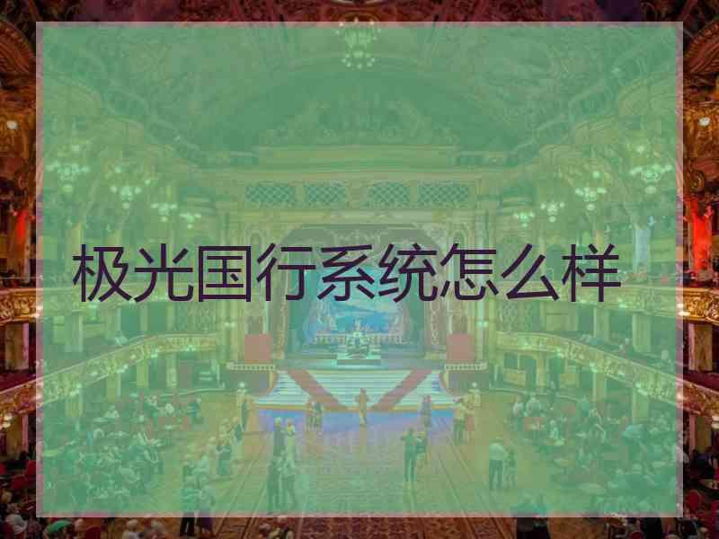 极光国行系统怎么样