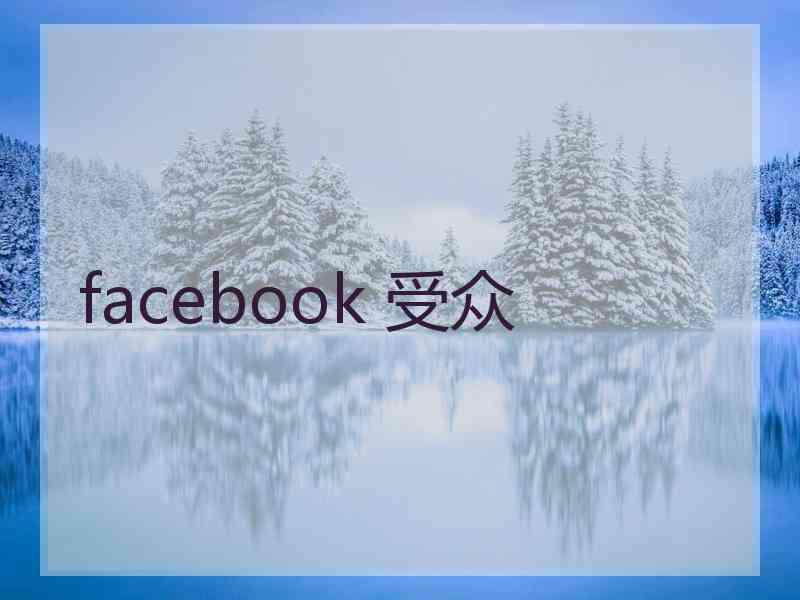 facebook 受众