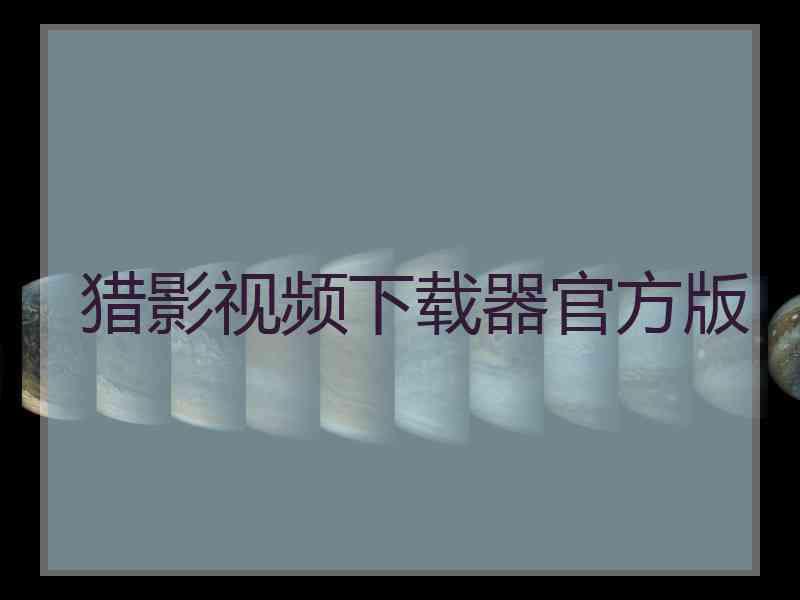 猎影视频下载器官方版