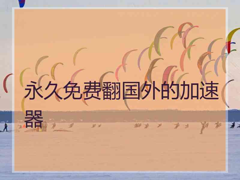 永久免费翻国外的加速器