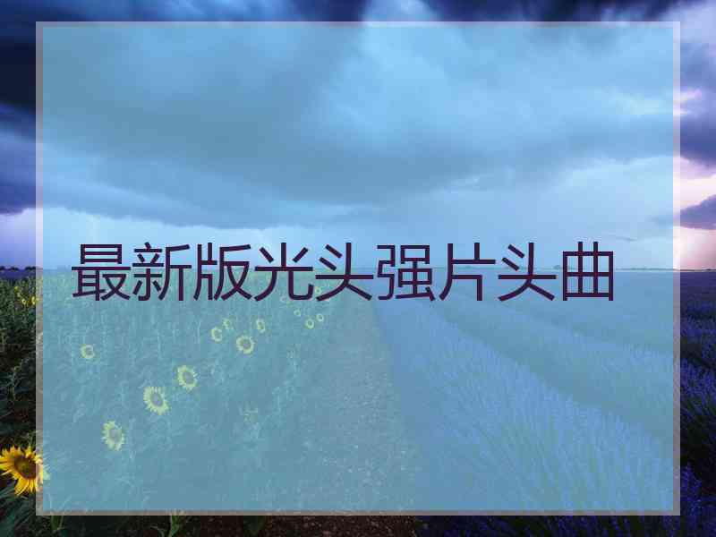 最新版光头强片头曲
