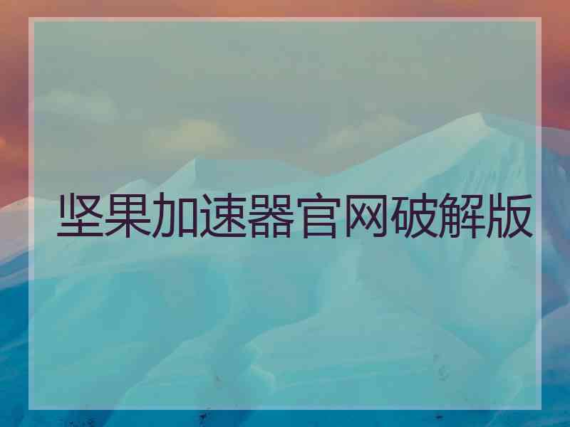 坚果加速器官网破解版