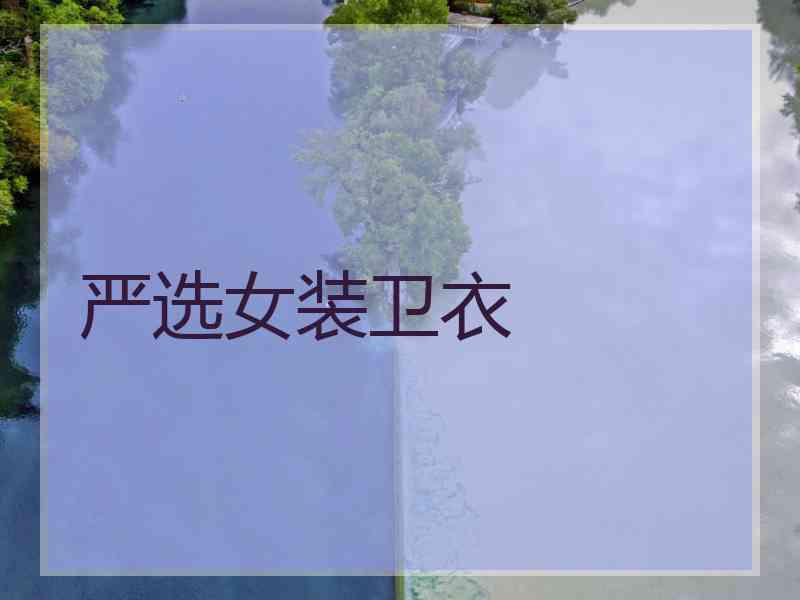 严选女装卫衣