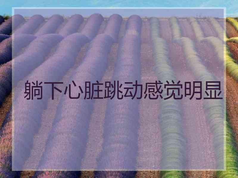 躺下心脏跳动感觉明显