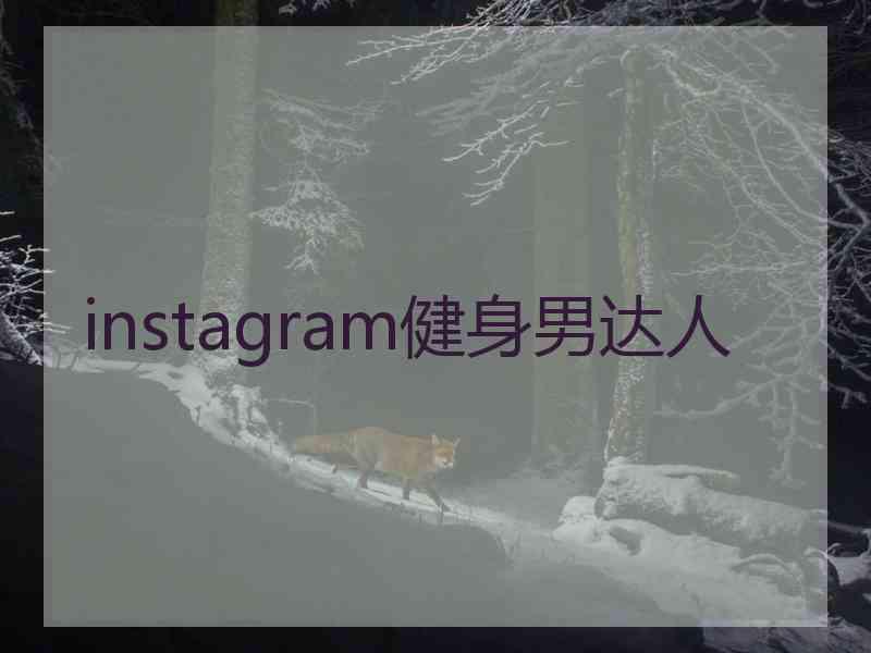instagram健身男达人
