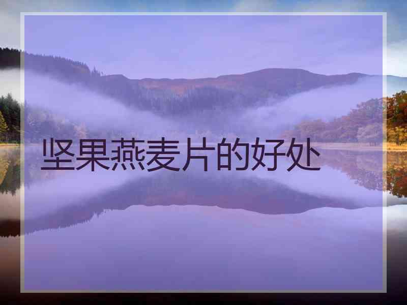 坚果燕麦片的好处