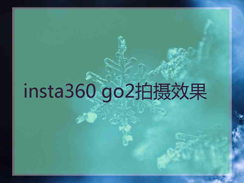insta360 go2拍摄效果