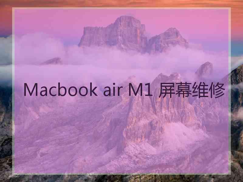 Macbook air M1 屏幕维修