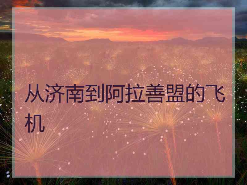 从济南到阿拉善盟的飞机
