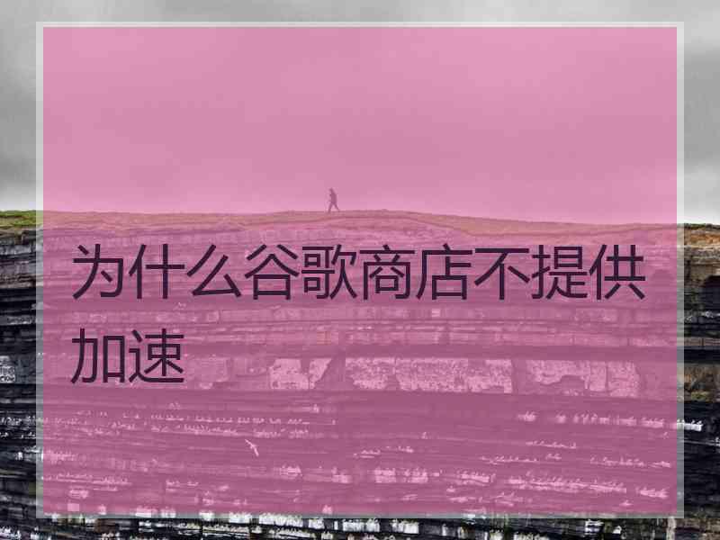 为什么谷歌商店不提供加速