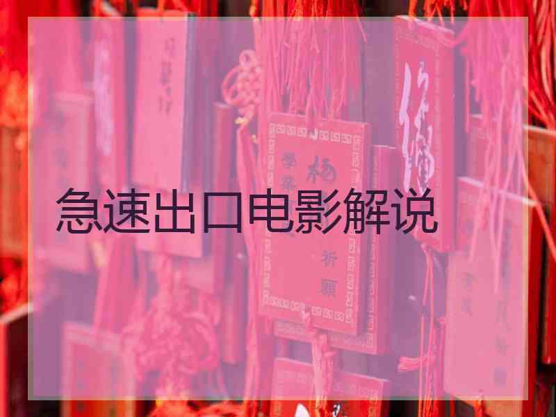 急速出口电影解说