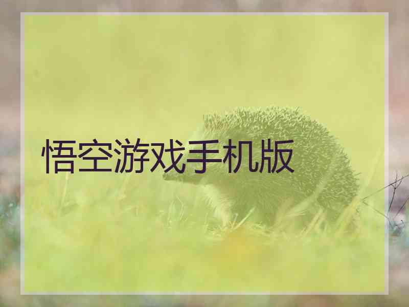 悟空游戏手机版