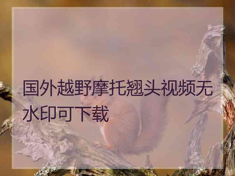 国外越野摩托翘头视频无水印可下载
