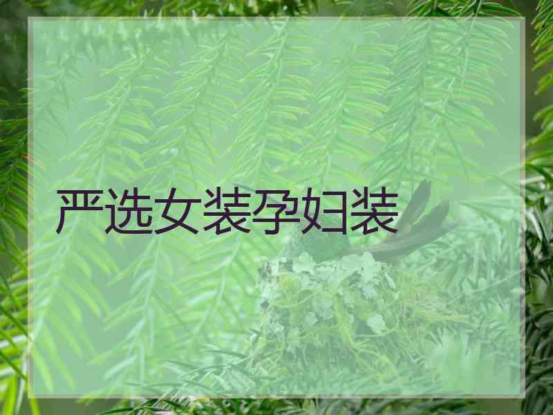 严选女装孕妇装