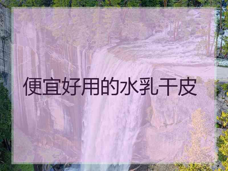 便宜好用的水乳干皮