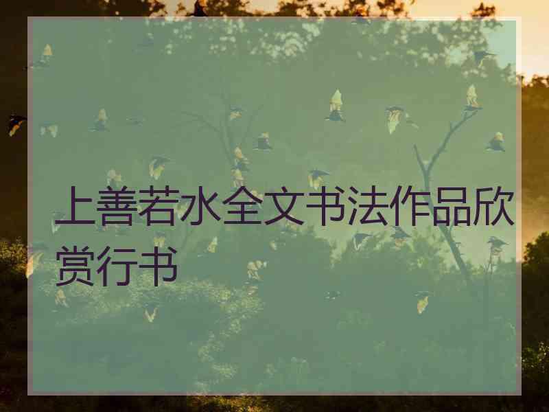 上善若水全文书法作品欣赏行书