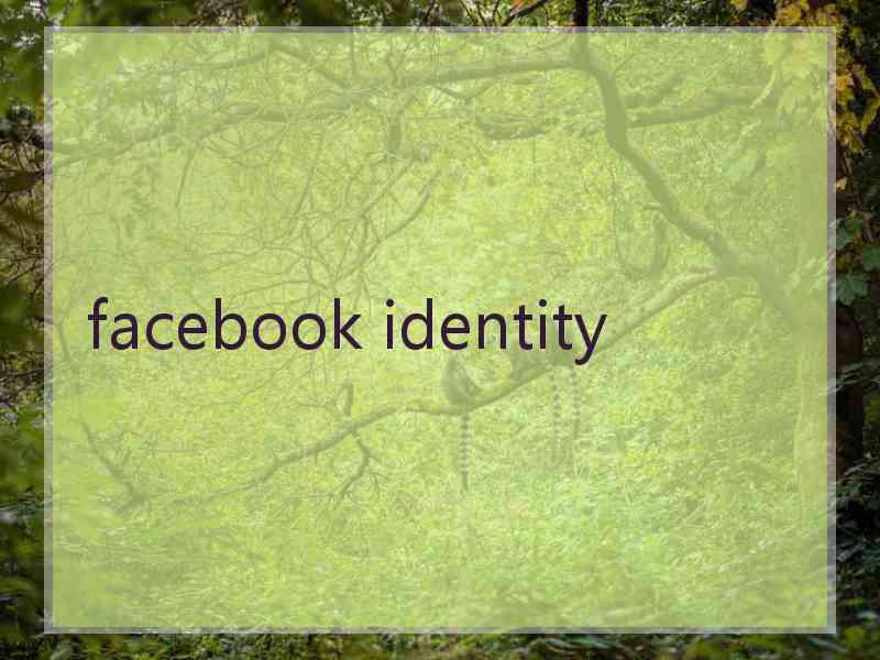 facebook identity