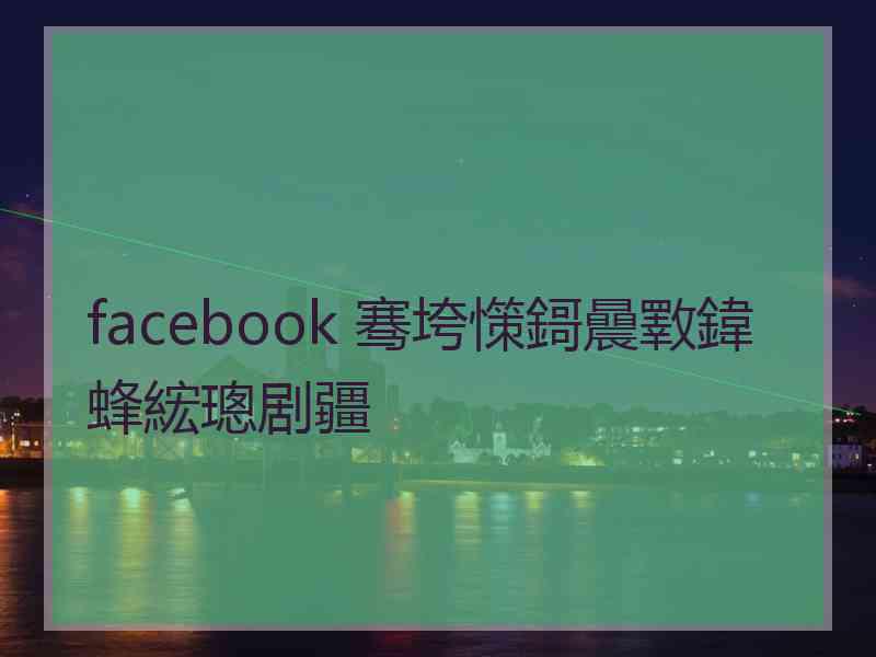 facebook 骞垮憡鎶曟斁鍏蜂綋璁剧疆