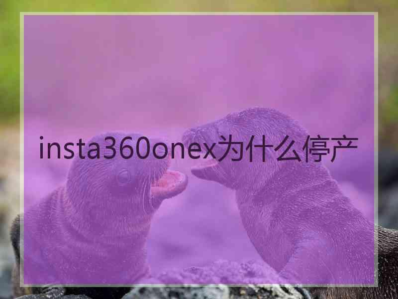 insta360onex为什么停产