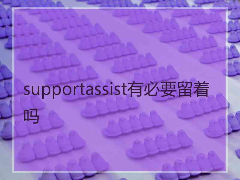 supportassist有必要留着吗