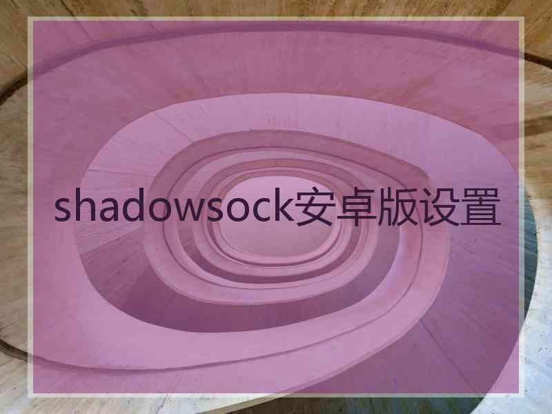 shadowsock安卓版设置