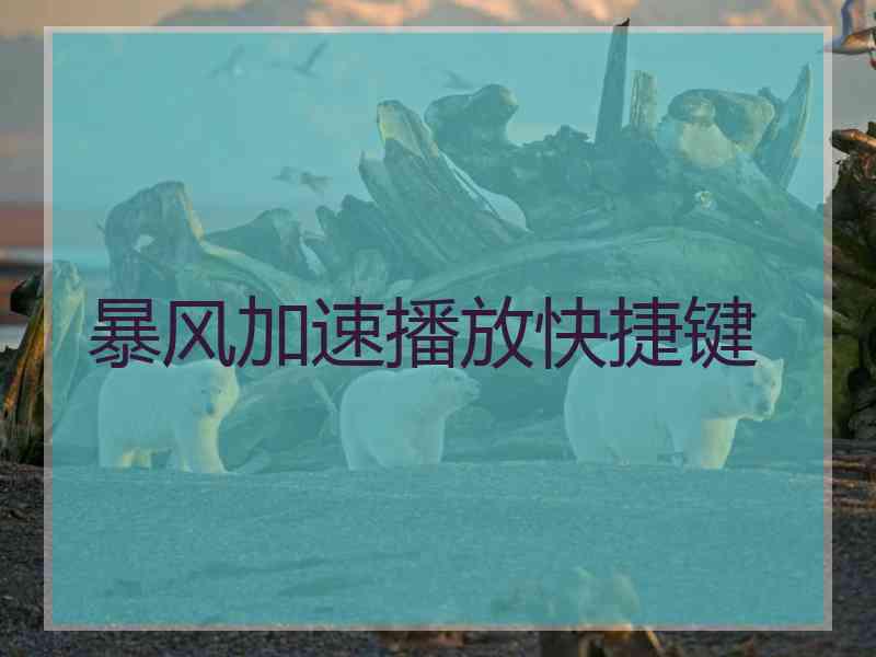 暴风加速播放快捷键