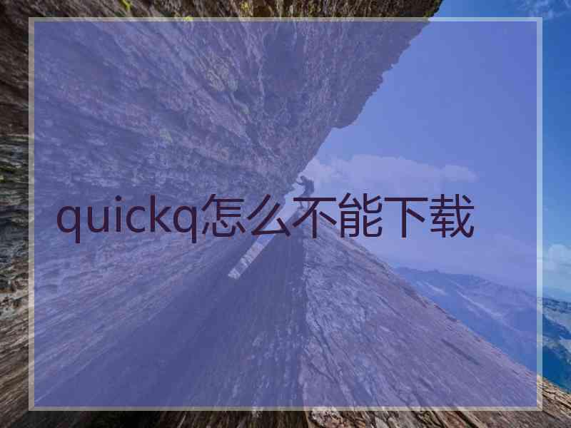 quickq怎么不能下载