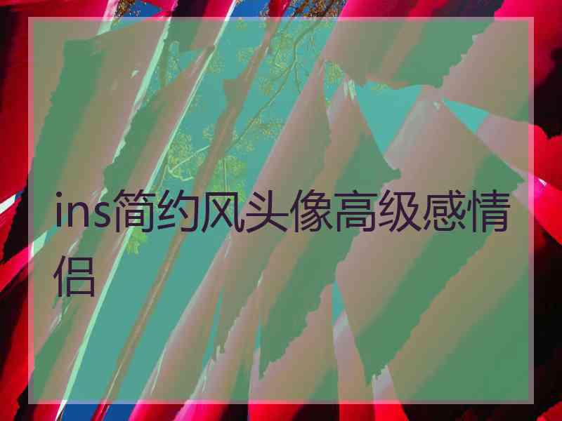 ins简约风头像高级感情侣