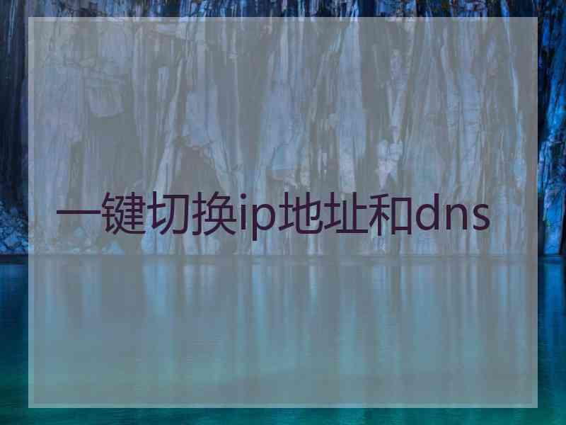 一键切换ip地址和dns