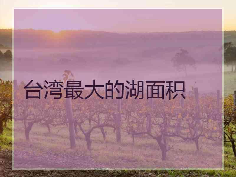 台湾最大的湖面积