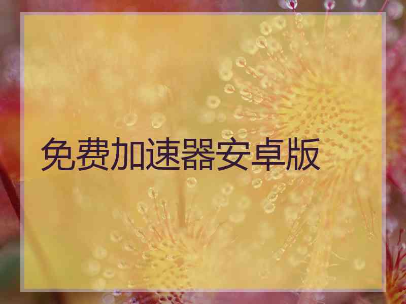 免费加速器安卓版