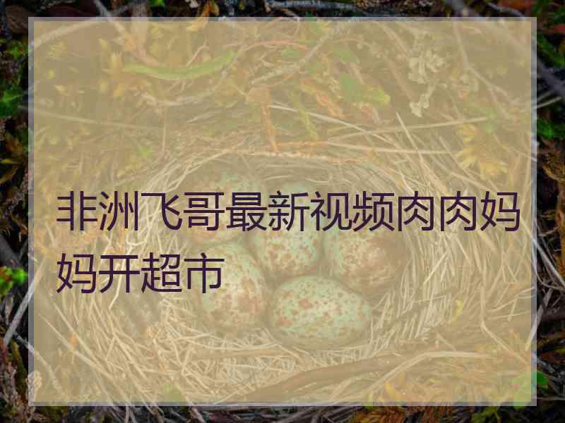 非洲飞哥最新视频肉肉妈妈开超市