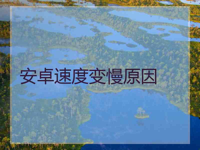 安卓速度变慢原因