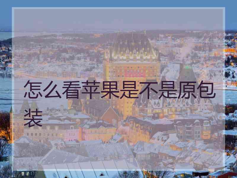 怎么看苹果是不是原包装