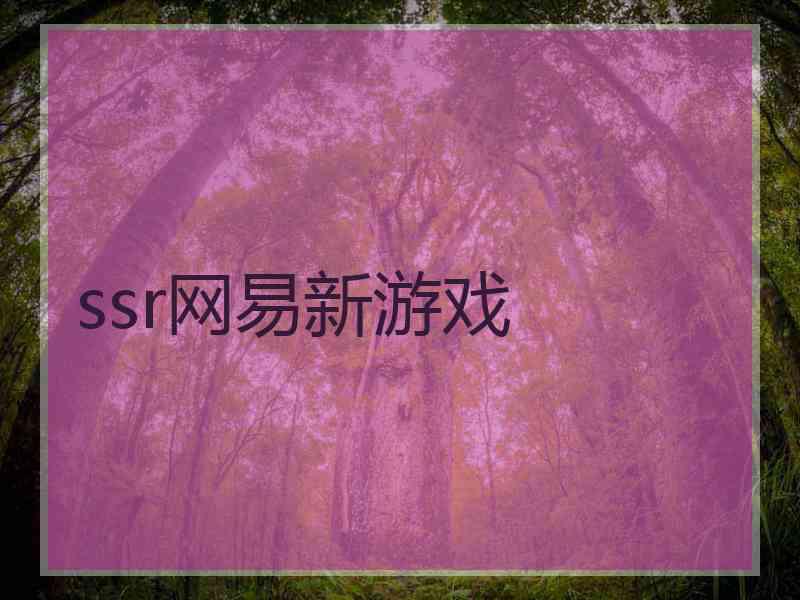 ssr网易新游戏