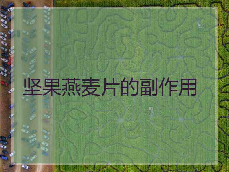 坚果燕麦片的副作用