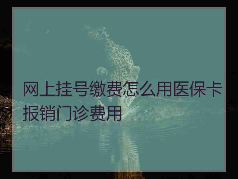 网上挂号缴费怎么用医保卡报销门诊费用