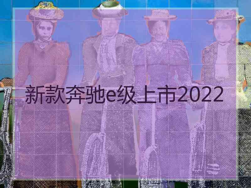 新款奔驰e级上市2022