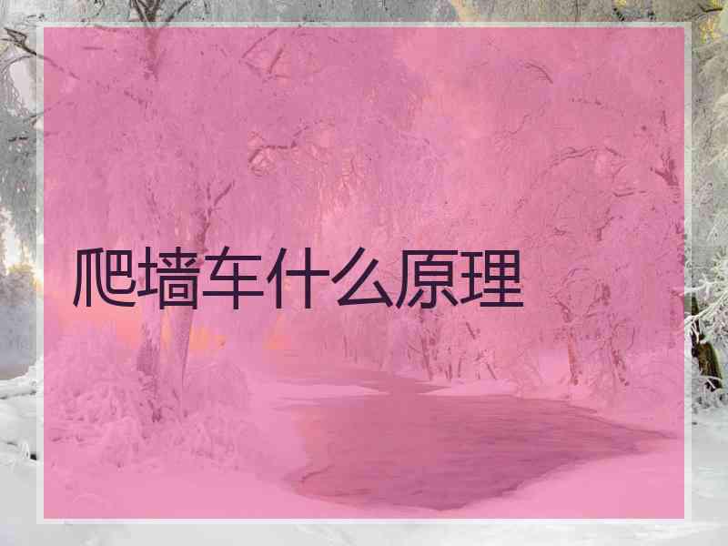爬墙车什么原理