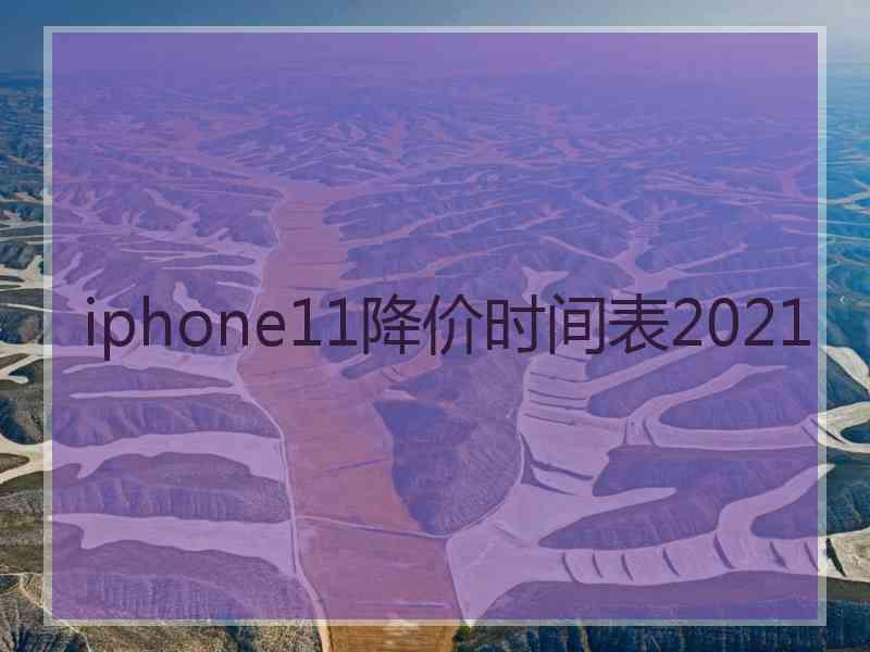 iphone11降价时间表2021