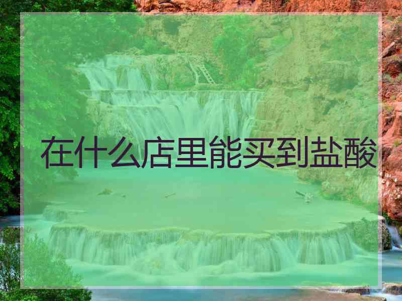 在什么店里能买到盐酸
