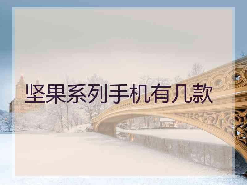 坚果系列手机有几款