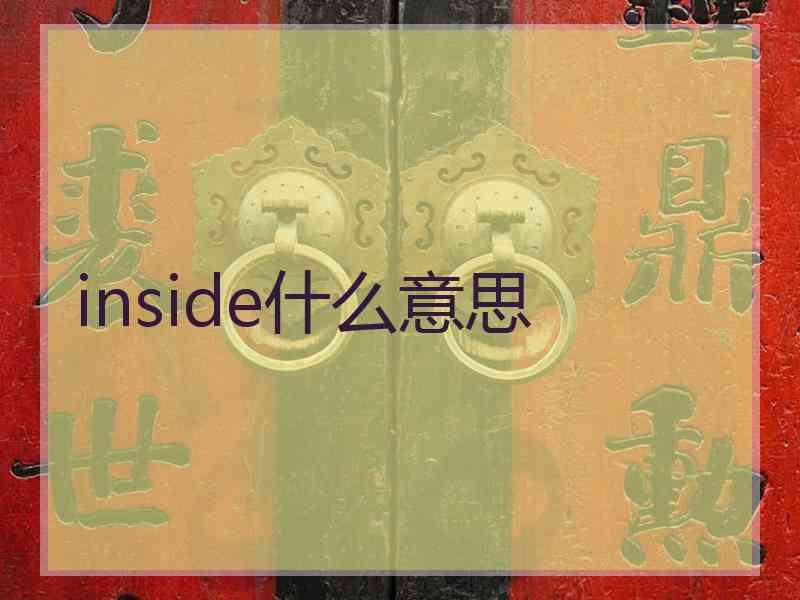 inside什么意思
