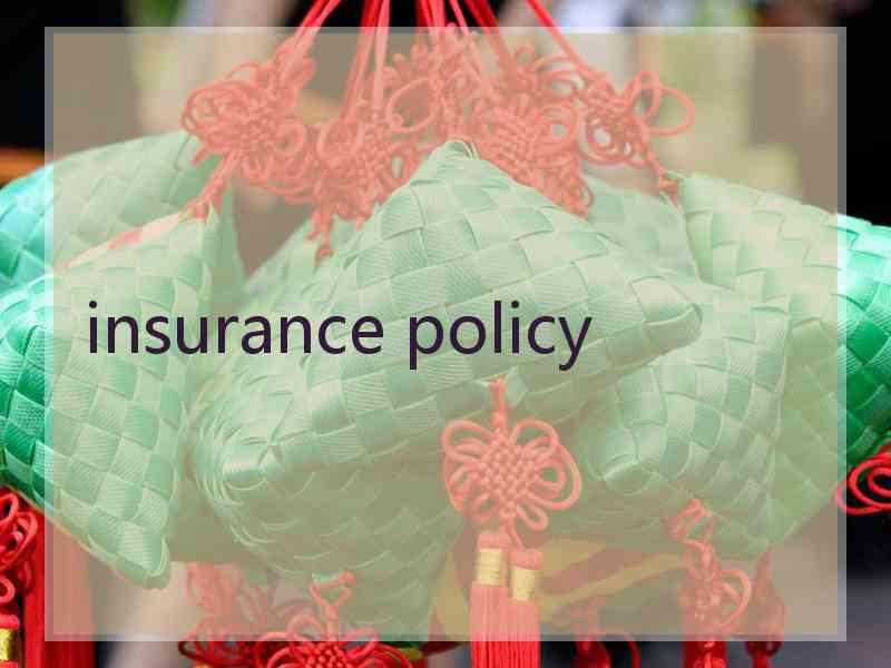 insurance policy