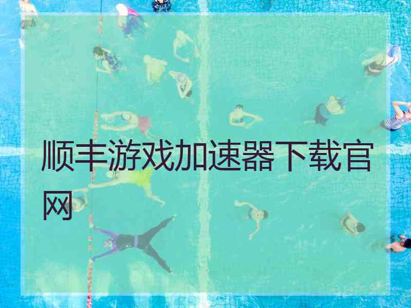 顺丰游戏加速器下载官网