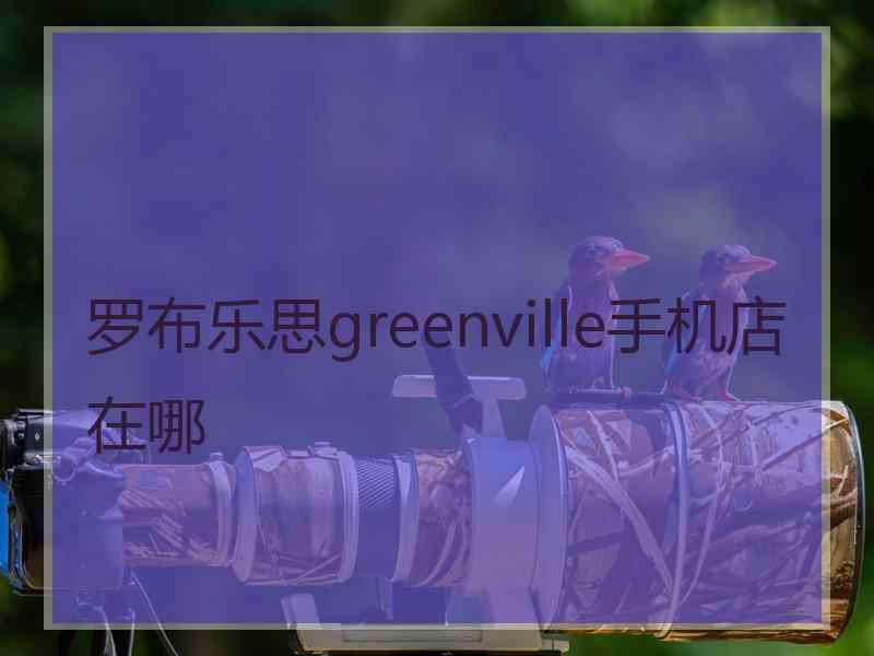 罗布乐思greenville手机店在哪