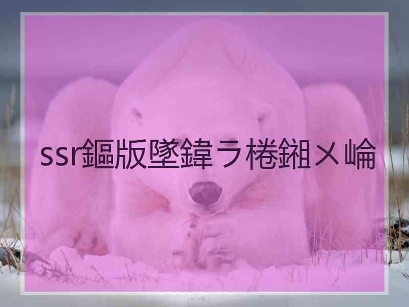 ssr鏂版墜鍏ラ棬鎺ㄨ崘