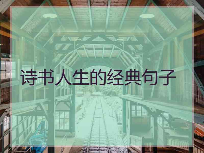 诗书人生的经典句子