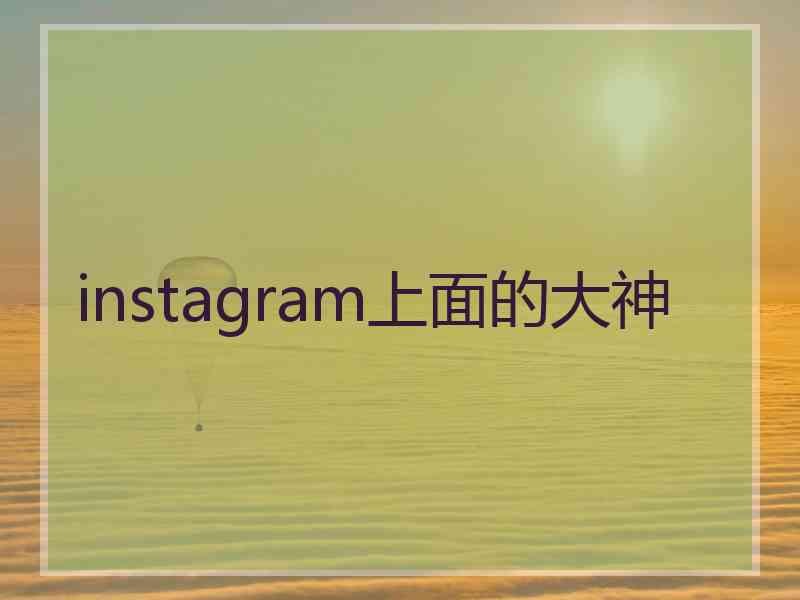 instagram上面的大神